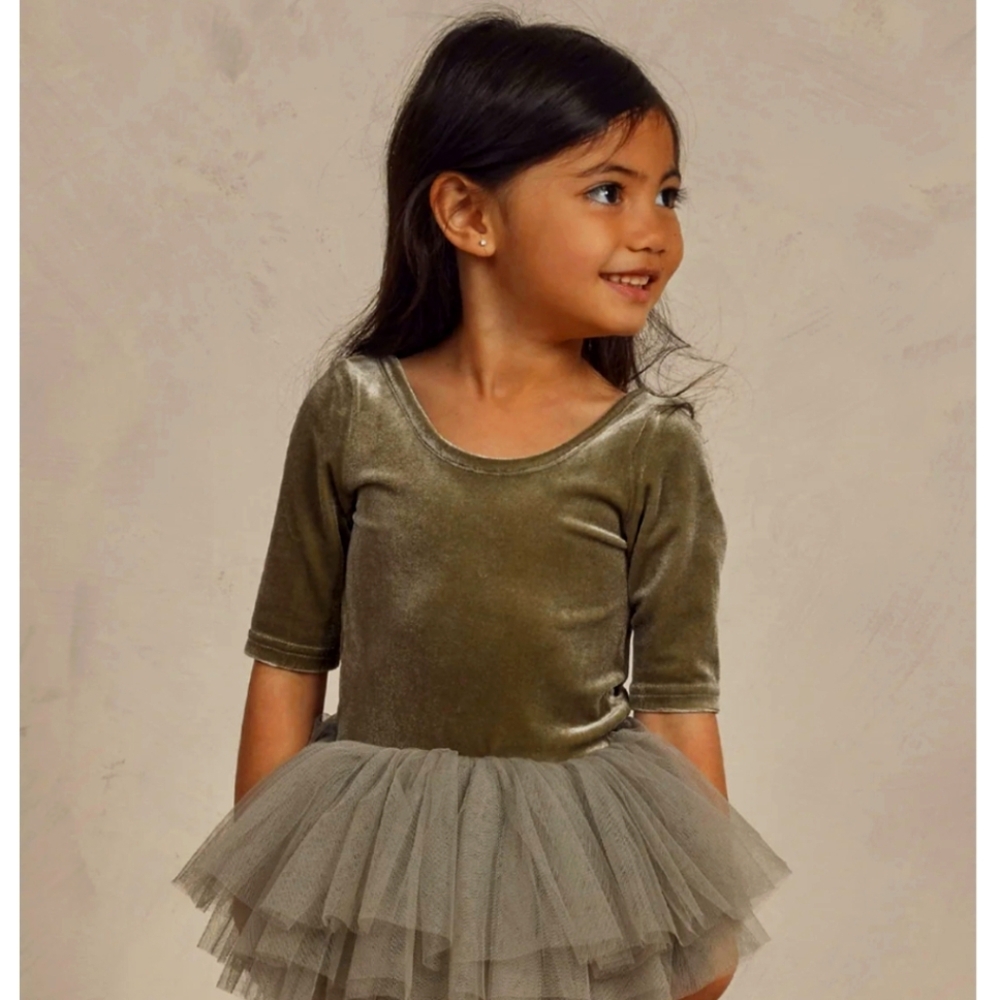 Noralee Olive Green Kids Dress